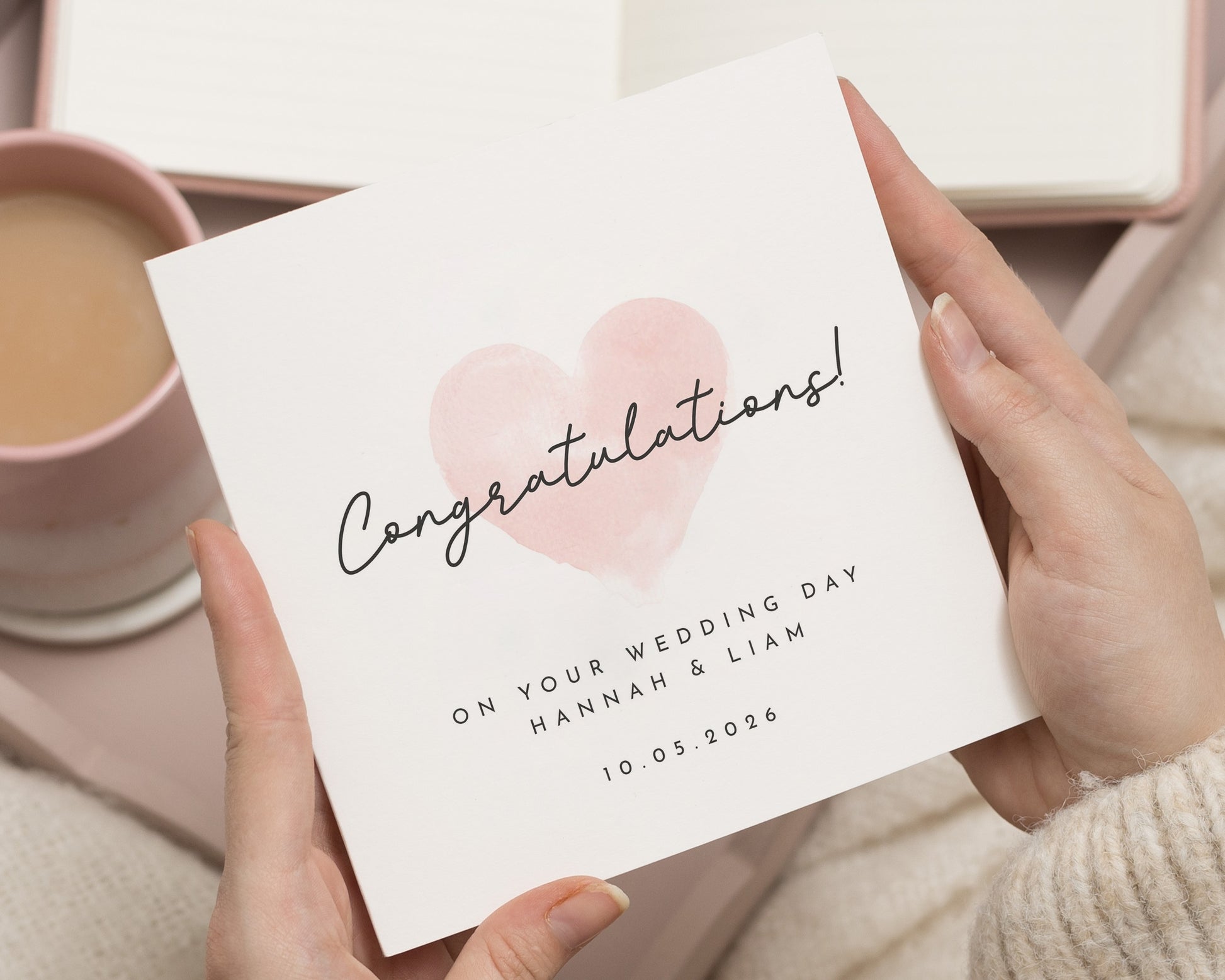 Wedding Card, Personalised Wedding Card, Congratulations Card, Wedding Day Card, Custom Wedding Card, Engagement Card, Heart Card