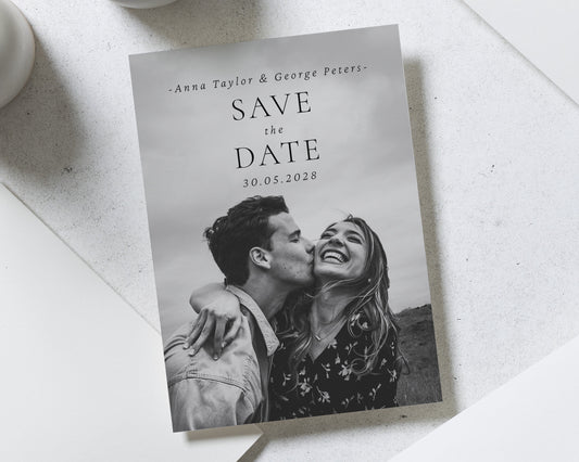 Personalised Save the Date Card, Wedding Save the Date Card, Photo Save the Date Cards, Simple Save the Date Card, Minimal Save the Date