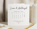 Engagement Card Personalised, Wedding Card, Engagement Card for Couple, Personalised Congratulations Card, Calendar Card