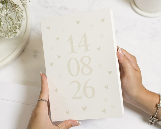 Anniversary Card, Personalised Anniversary Card, Wedding Anniversary Card, Anniversary Card for Husband and Wife, Partner Heart Date Card