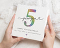 5th Birthday Card for Granddaughter, Personalised Birthday Card, Birthday Card for Girl, Rainbow Birthday Card, Special Granddaughter Card