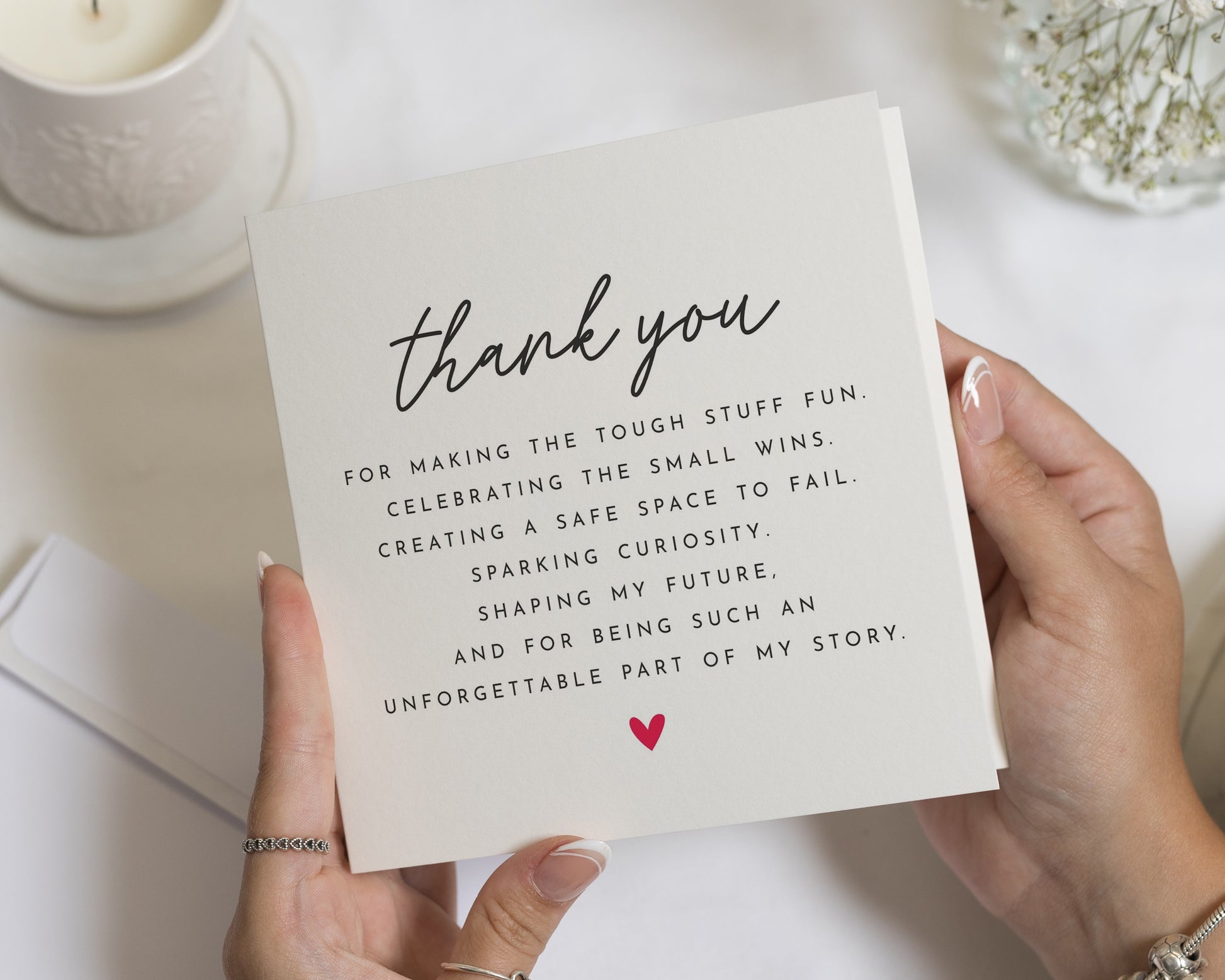 Teacher Thank You Card, Thank You Teacher Card, End of Term Card, Teaching Assistant Card, Nursery Teacher Card, School Thank You Card