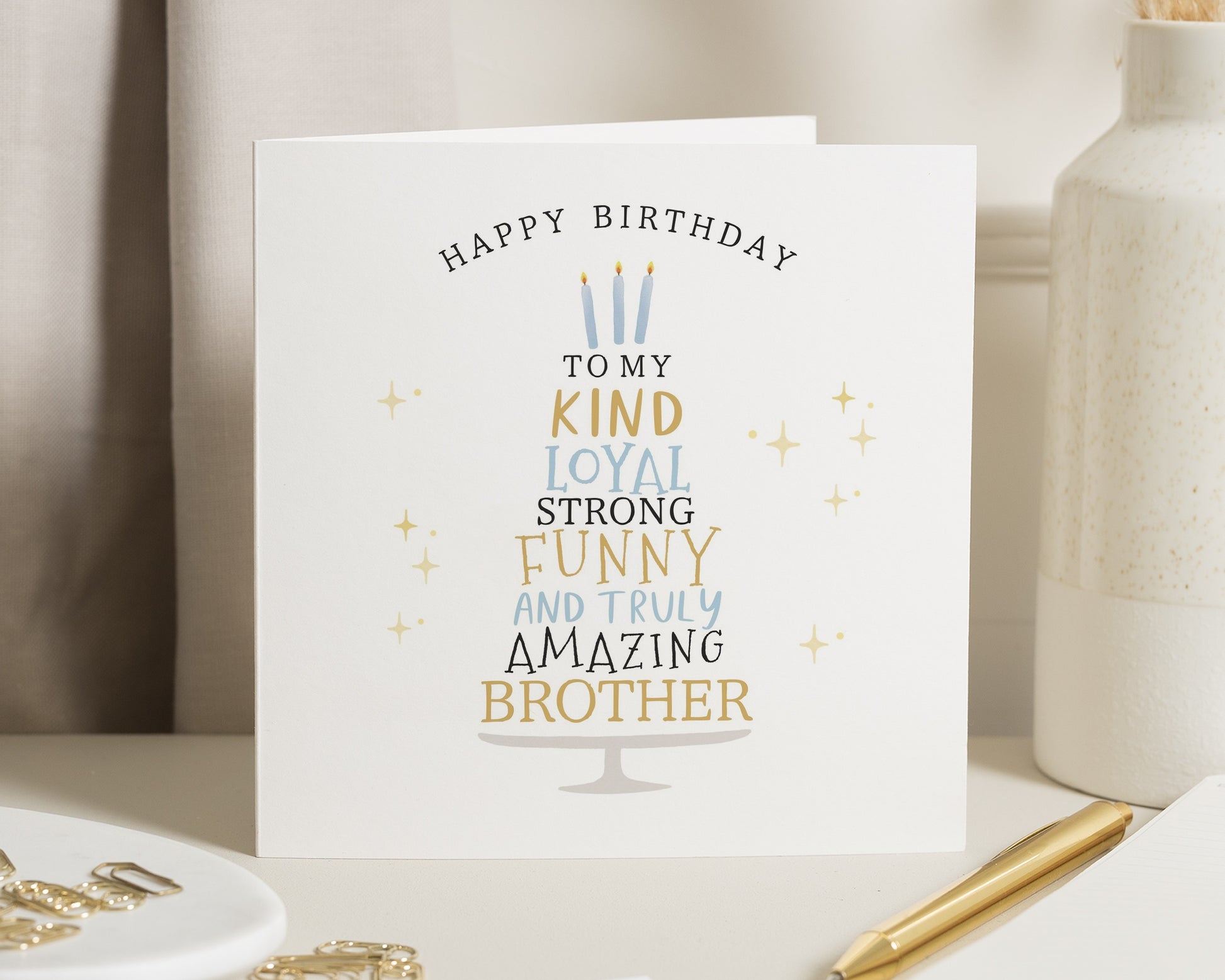Birthday Card for Brother, Funny Birthday Card for Him, Amazing Brother Birthday Card, Simple Birthday Card, Personalised Card