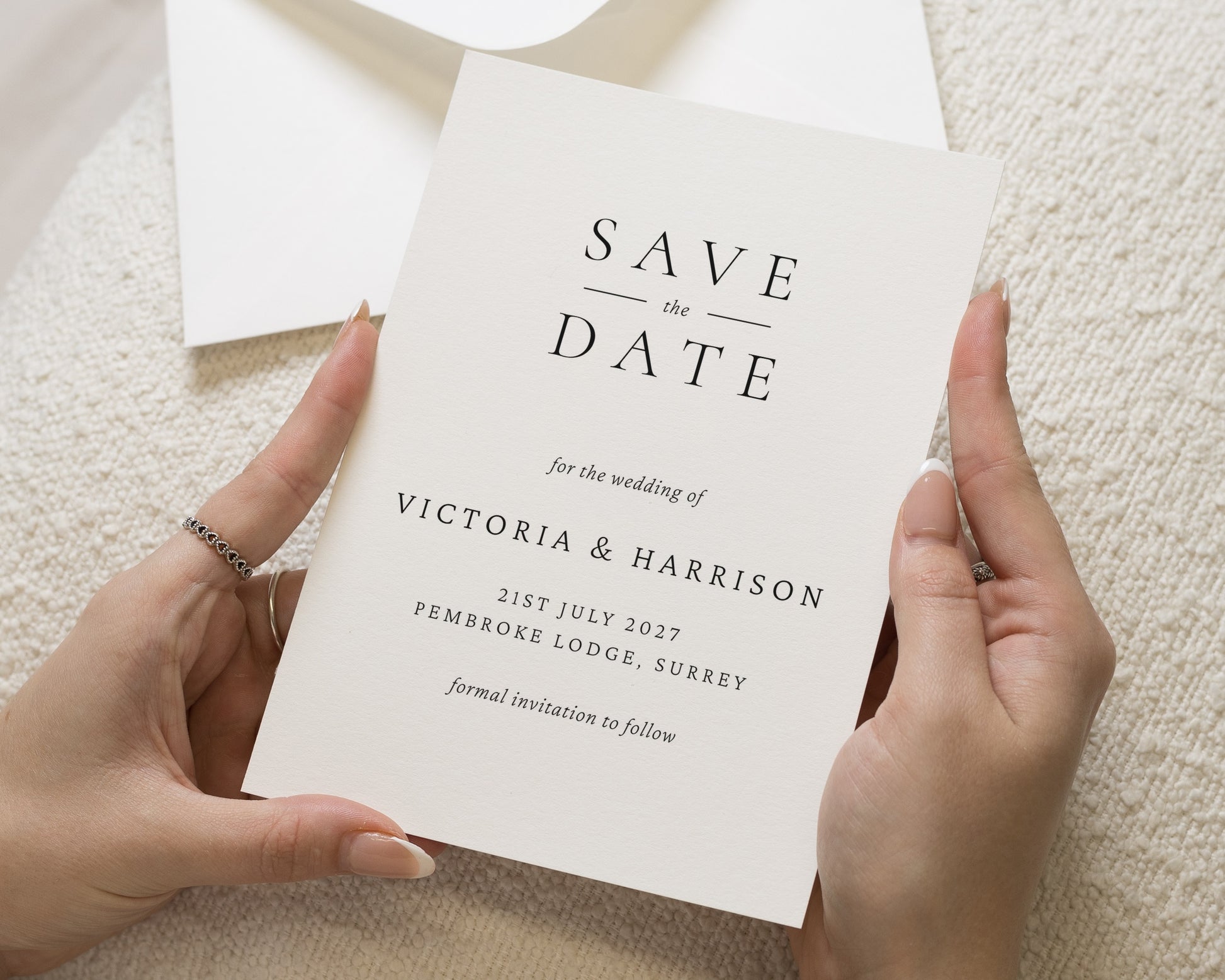 Personalised Save the Date Card, Wedding Save the Date Card, Simple Save the Date, Minimalist Save the Date Cards, Custom Save the Date