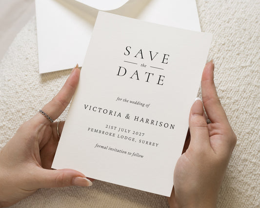 Personalised Save the Date Card, Wedding Save the Date Card, Simple Save the Date, Minimalist Save the Date Cards, Custom Save the Date