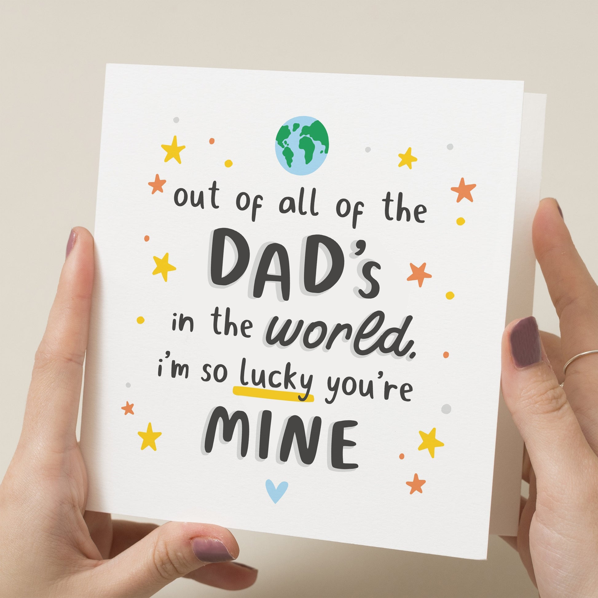 Cute Fathers Day Card, World&#39;s Best Dad Fathers Day Card, Best Dad Fathers Day Gift, Fathers Day Card From Child, Cute Dad Gift