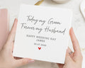 Wedding Day Card for Groom, Today My Groom Forever My Husband, Personalised Wedding Card, Card for Husband, Heart Wedding Card