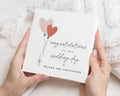 Wedding Day Card, Personalised Wedding Card, Congratulations Wedding Card, Card for Bride and Groom, Newlywed Card, Heart Balloon Card