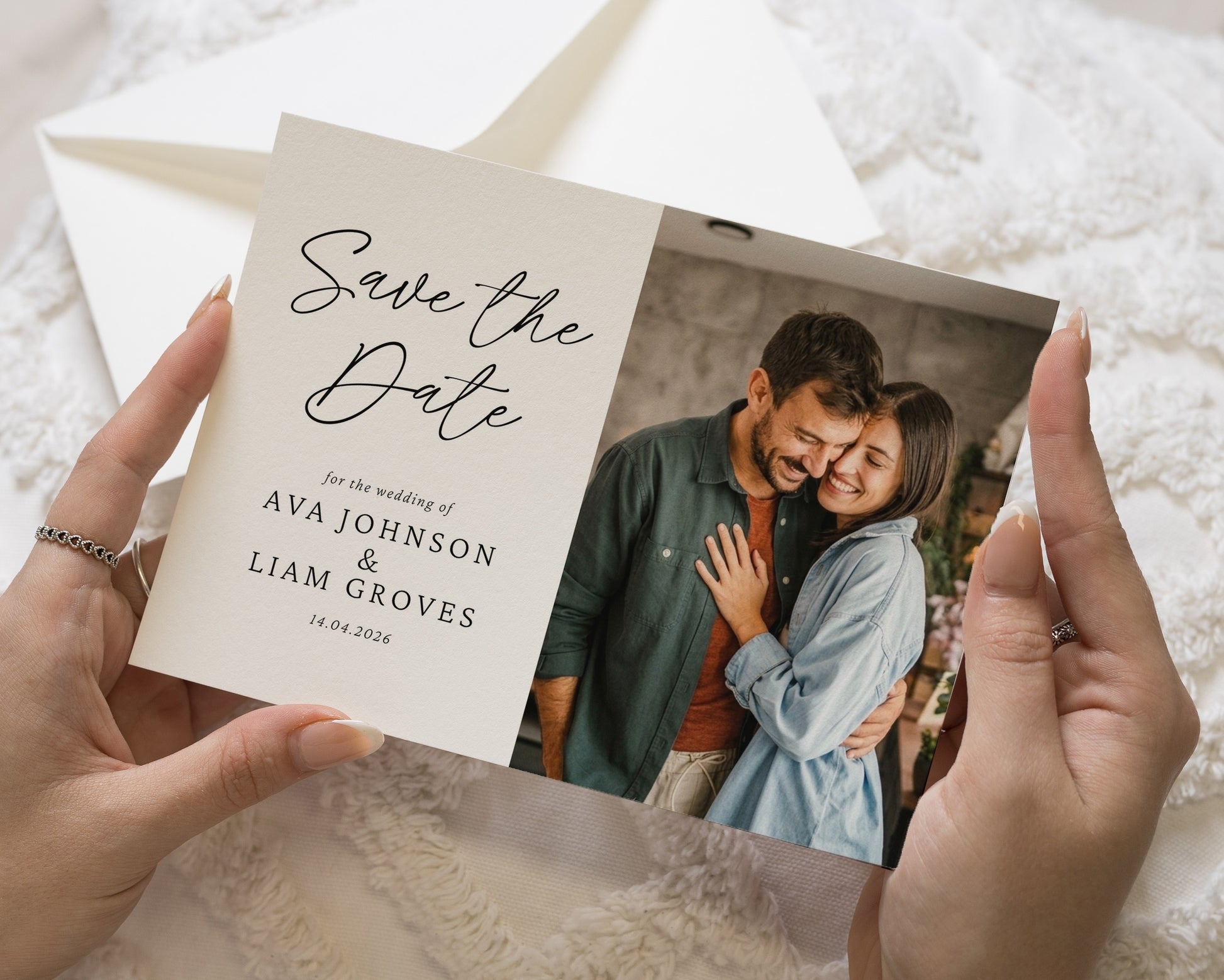 Personalised Save the Date Card, Wedding Save the Date Card, Photo Save the Date Card, Simple Save the Dates, Minimal Save the Date