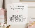 Birthday Card for Partner, Funny Birthday Card for Him or Her, Romantic Birthday Card, I Love You Card, One and Only Birthday Card