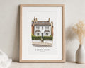 Personalised House Portrait Print, Custom Home Illustration, New Home Gift, Housewarming Gift, Framed Wall Art With Mount