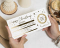 Personalised Christmas Gift Voucher, Concert Ticket, Gold Foil, Scratch To Reveal, Gift For Him, Gift For Her, Son, Daughter