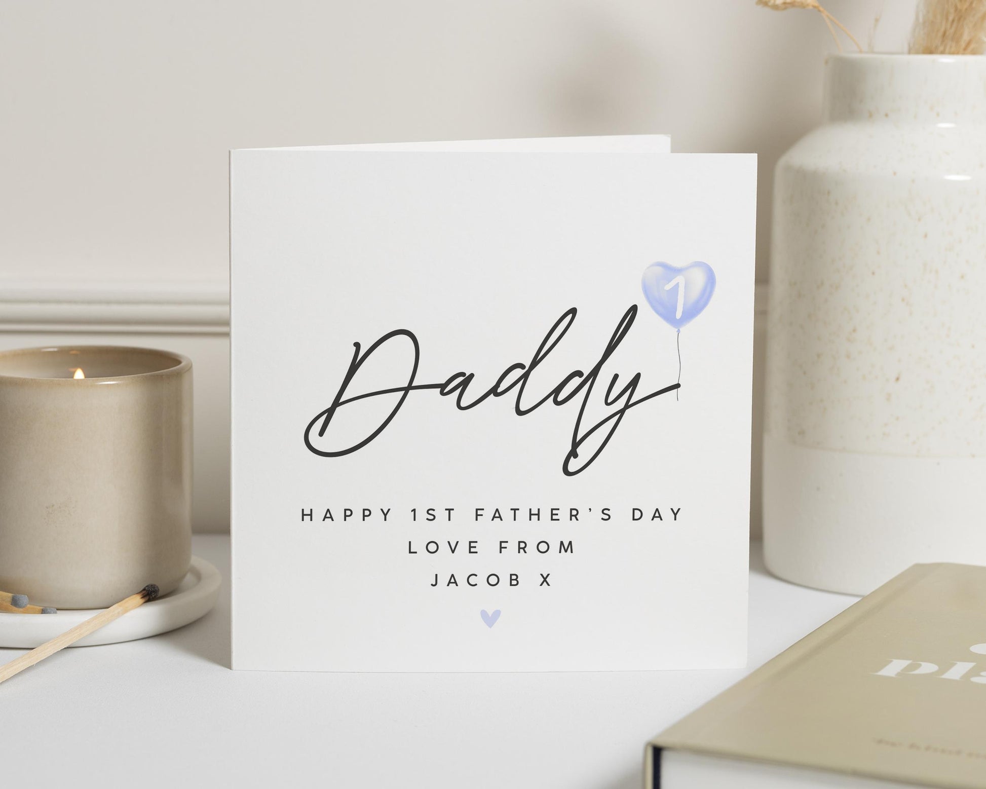 First Fathers Day Card, 1st Fathers Day Card from Baby, Fathers Day Card from Son, Daddy Fathers Day Card, Personalised Card for Dad