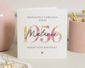 Personalised 70th Birthday Card, 70th Birthday Card for Her, Floral Birthday Card, Custom Name Birthday Card for Mum Grandma