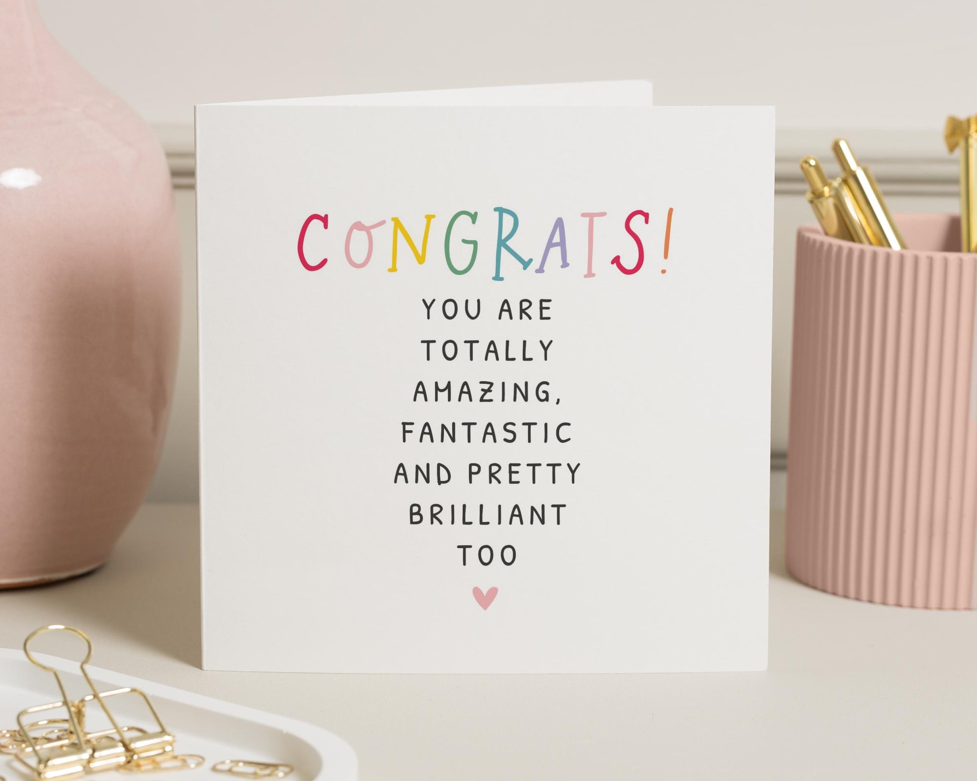 Congratulations Card, Congrats Card, Well Done Card, Amazing Card, Card for Friend, Card for Her, Card for Him, Cute Congratulations Card