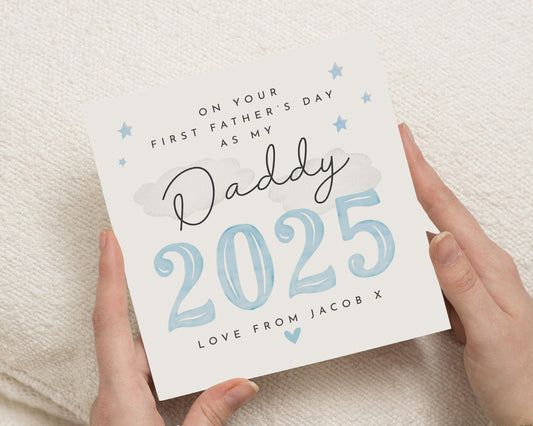First Fathers Day Card, Fathers Day Card from Baby, Daddy Fathers Day Card, Personalised Fathers Day Card, 2025 Fathers Day Card