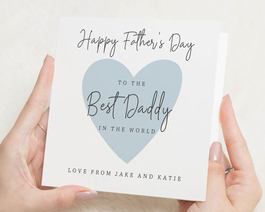 Fathers Day Card, Best Daddy Fathers Day Card, Fathers Day Card from Kids, Personalised Fathers Day Card, Fathers Day Card for Him