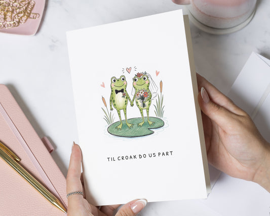 Wedding Card, Funny Wedding Card, Wedding Card for Couple, Bride and Groom Card, Frog Card, Cute Wedding Cards, Pun Wedding Card
