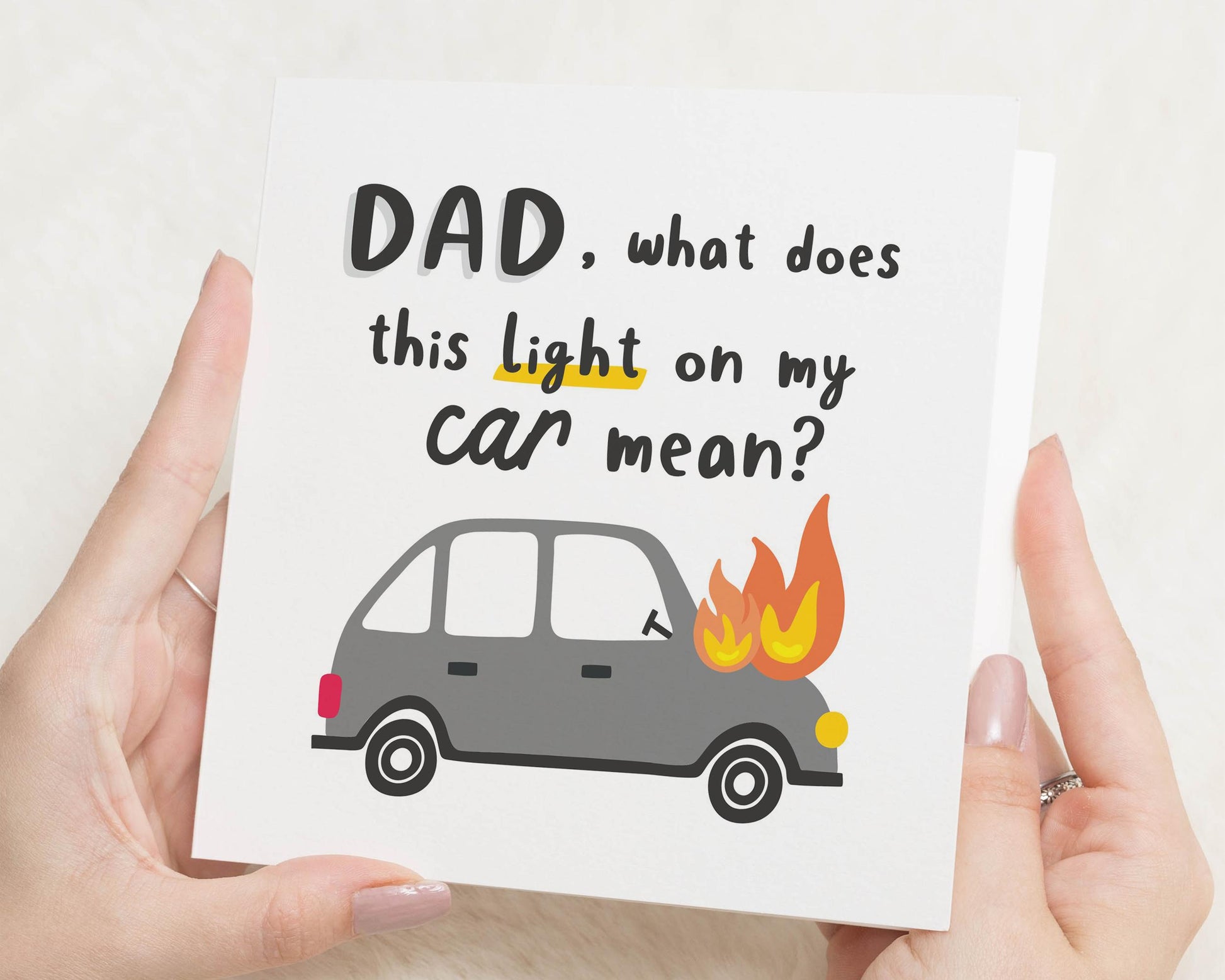 Funny Birthday Card for Dad, Dad Birthday Card, Birthday Card for Him, Car Birthday Card, Humour Card for Dad, Dad Card