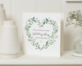 Personalised Wedding Card, Wedding Day Card, Custom Names Wedding Card, Floral Heart Wedding Card, Wedding Card for Couple