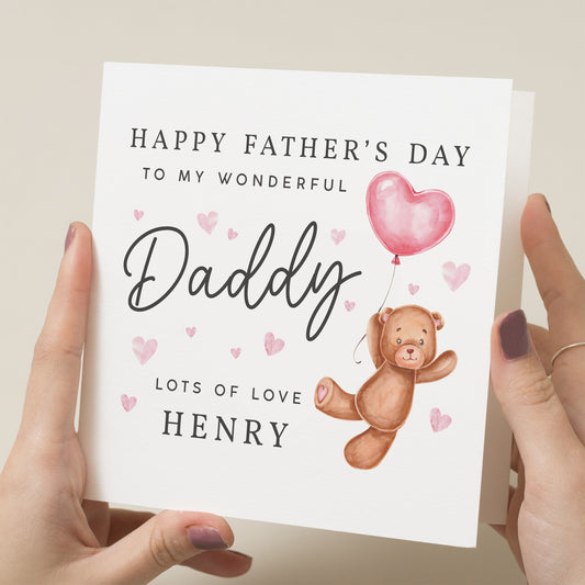 1st Fathers Day Card, Personalised Father&#39;s Day Daddy Card, Fathers Day Card From Baby, First Fathers Day Gift, For Daddy, Cute Gift For Dad