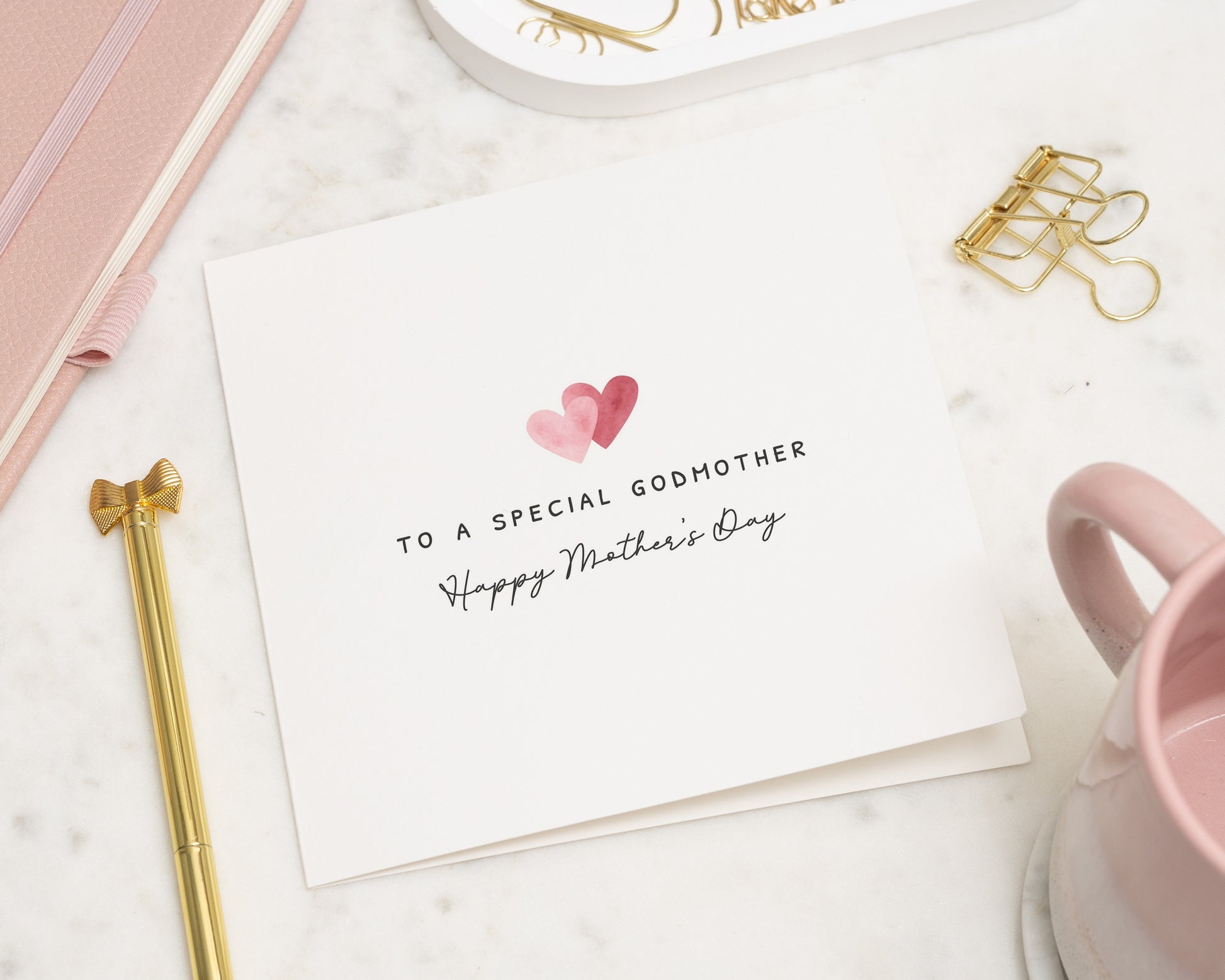 Mother's Day Card for Godmother, Special Godmother Card, Mother's Day Card, Card for Her, Simple Mother's Day Card, Cute Heart Card