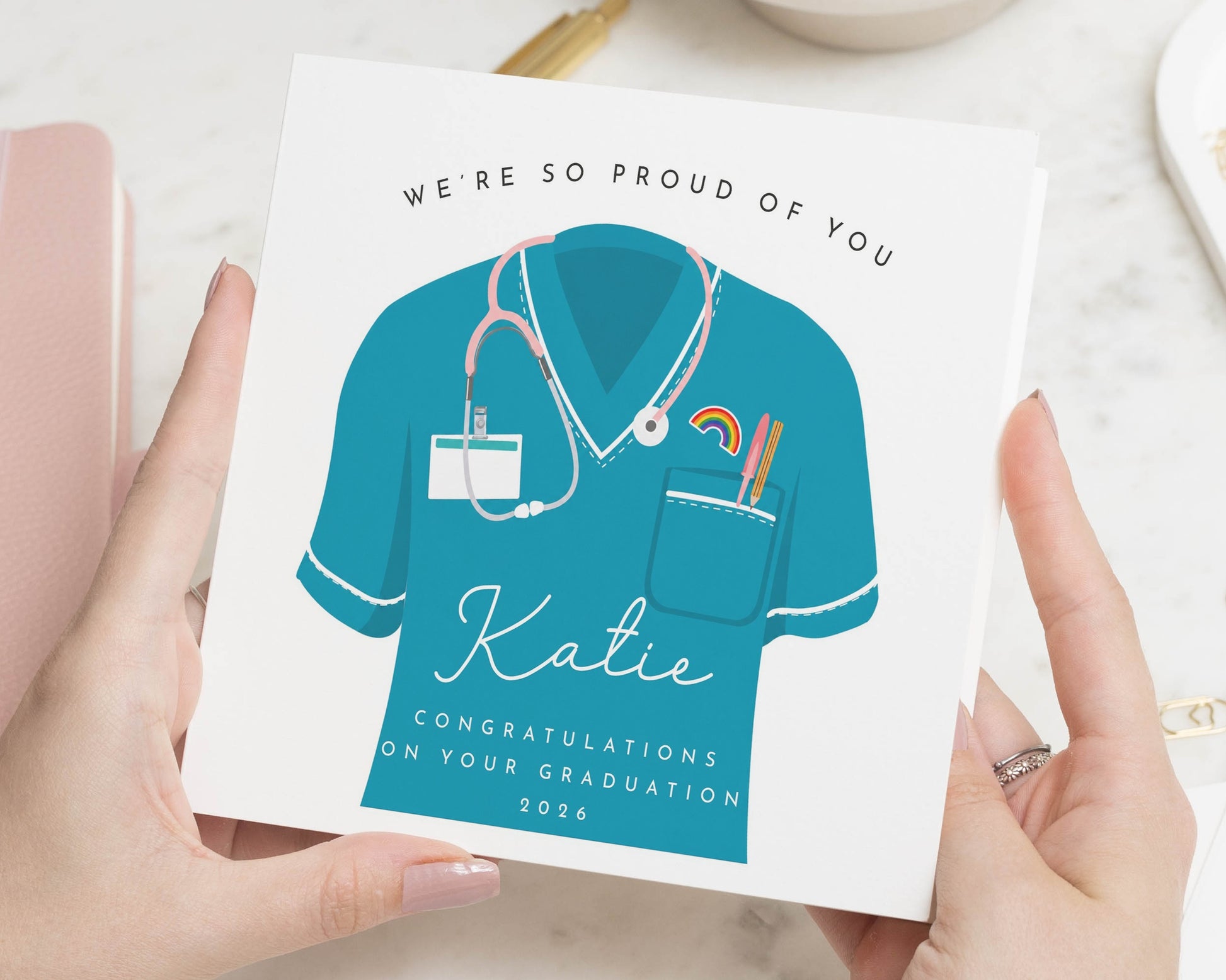 Personalised Graduation Card, Nurse Graduation Card, Medical Student Card, Doctor Graduation Card, Congratulations Card, Proud of You Card