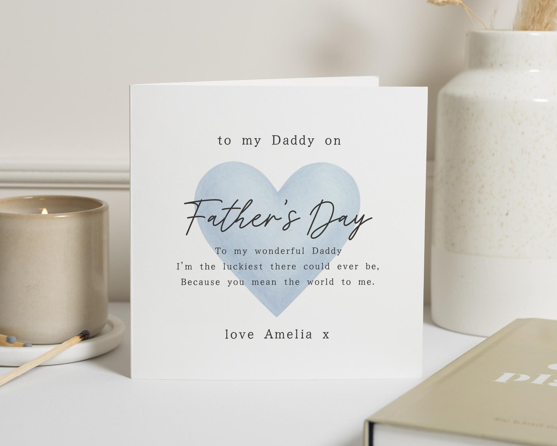 Fathers Day Card from Daughter, Fathers Day Card for Daddy, Personalised Fathers Day Card, Daddy Card, Fathers Day Card for Him