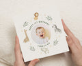 1st Birthday Card, Personalised First Birthday Card, Photo Birthday Card, Safari Birthday Card, Jungle Animal Baby Birthday Card