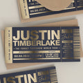 Personalised Gold Foil Gift Voucher, Justin Timberlake Gig Ticket Gift Voucher, Foiled Concert Reveal, Justin Timberlake Surprise Gig Ticket