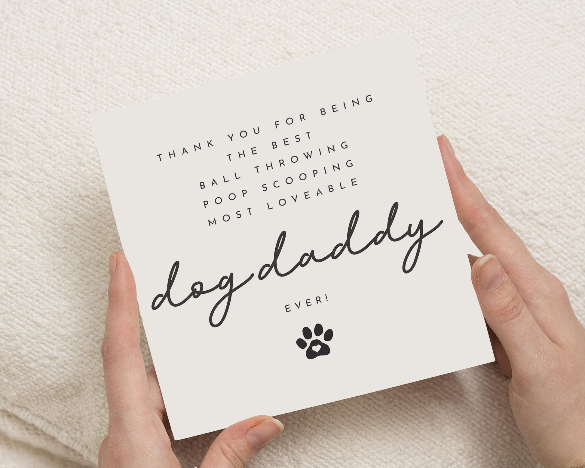Birthday Card for Dog Dad, Fathers Day Card for Dog Dad, Dog Daddy Card, Funny Card for Him, Dog Lover Card, Personalised Card