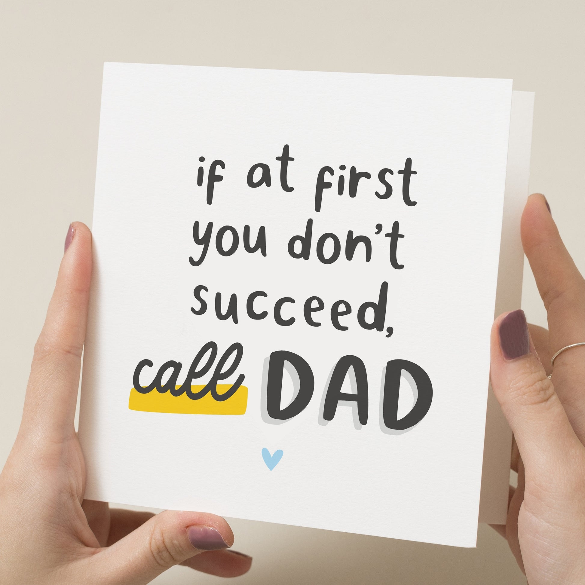 Funny Fathers Day Card From Daughter, Fathers Day Card From Son, Joke Fathers Day Card, For Dad, Call Dad Fathers Day Card