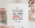 Romantic Card for Her, Anniversary Card for Girlfriend, Wife, Cute Love Card, Valentines Day Card, I Love You Card, Fancy Date Card