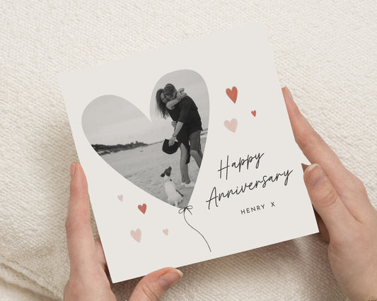Anniversary Card, Personalised Photo Anniversary Card, Anniversary Card for Husband, Wife Anniversary Card, Partner Card, Romantic Card