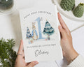 First Christmas Card for Boy, 1st Christmas Card, Personalised Christmas Card, Baby Boy Christmas Card, Cute Bunny Christmas Card