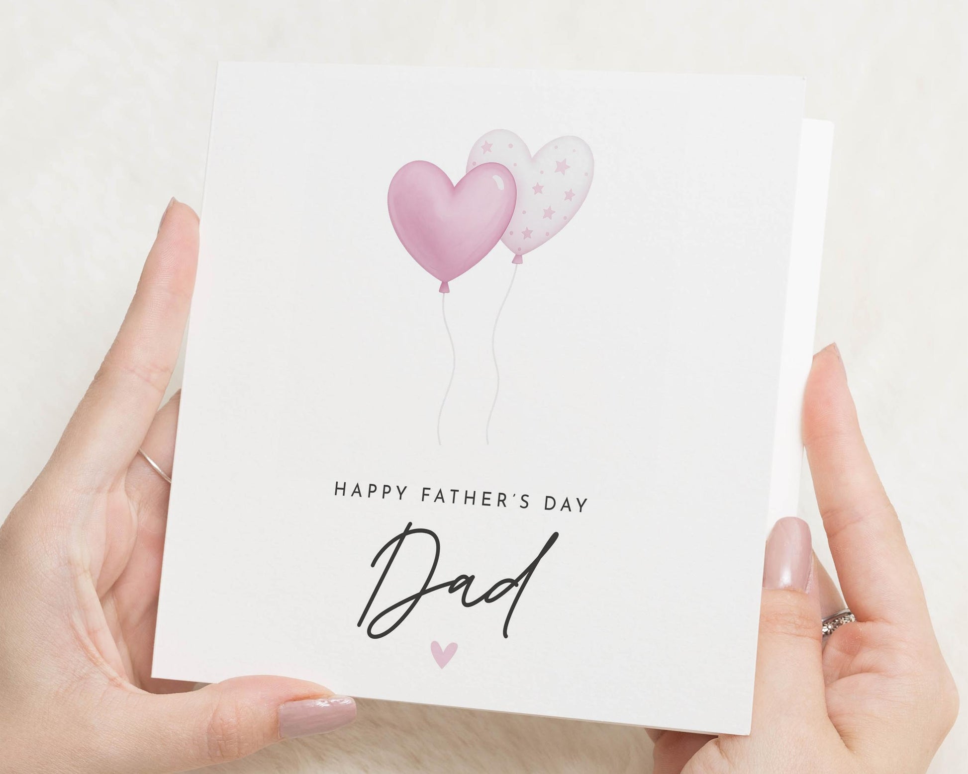 Fathers Day Card for Dad, Fathers Day Card from Daughter, Cute Fathers Day Card, Balloon Fathers Day Card, Fathers Day Card for Him
