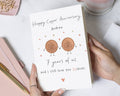 Copper Anniversary Card, 7th Anniversary Card, Personalised Anniversary Card for Husband Wife, Funny Anniversary Card for Partner