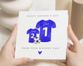 Fathers Day Card, Fathers Day Card from Son, Personalised Football Card, Dad Birthday Card, Daddy Card, Football Shirt Card
