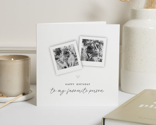Photo Birthday Card, Personalised Birthday Card, Birthday Card for Him, Birthday Card for Her, Partner Birthday Card, Boyfriend Girlfriend