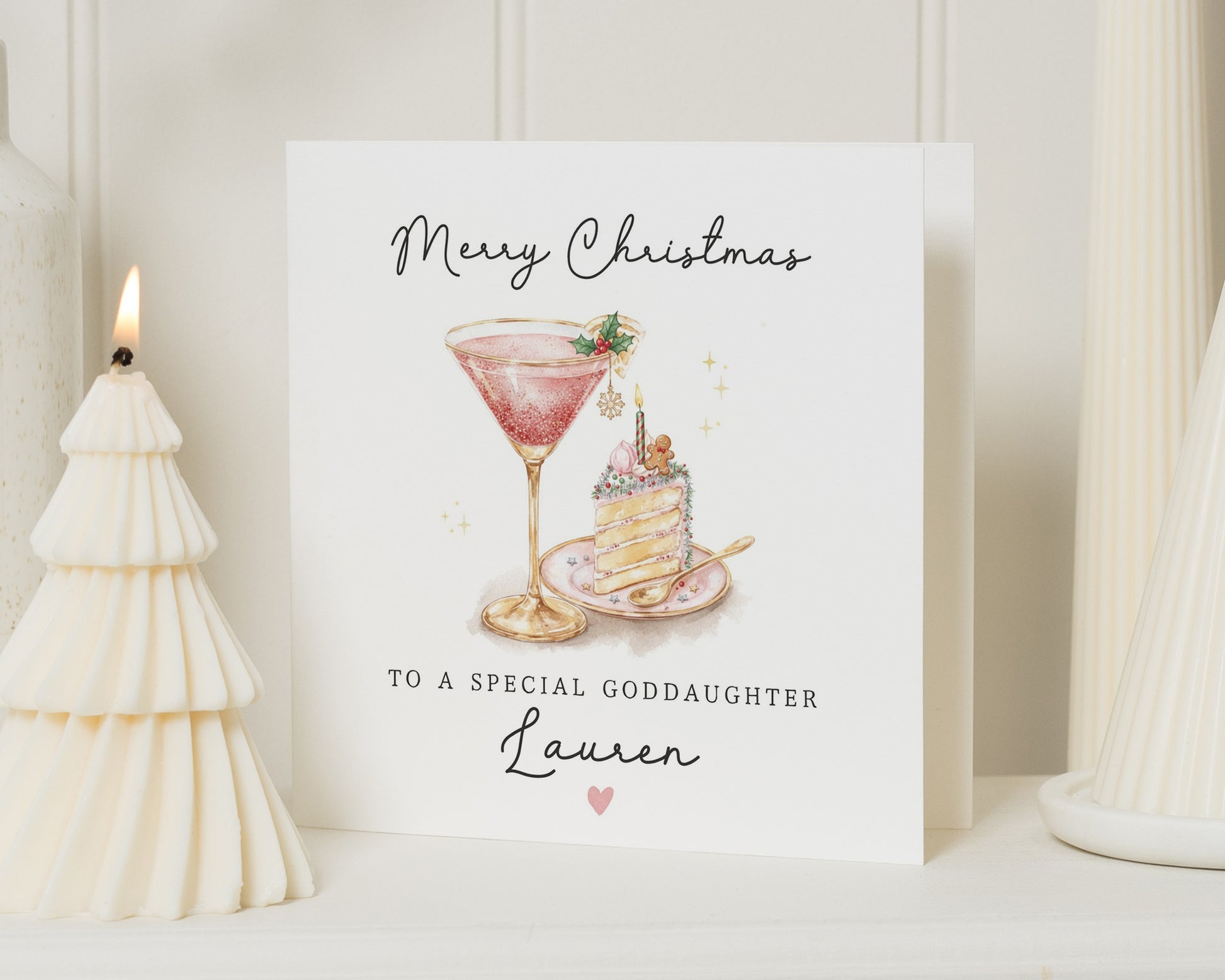 Christmas Card for Goddaughter, Merry Christmas Card, Personalised Christmas Card for Her, Special Goddaughter Christmas Card