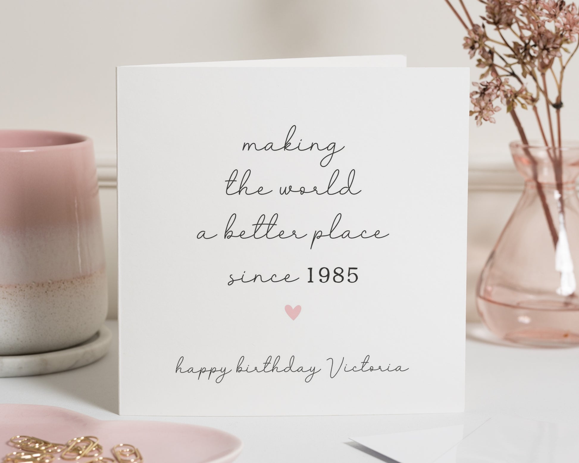 Birthday Card for Her, Personalised Birthday Card, 40th Birthday Card, Birthday Card for Friend, Custom Birthday Card