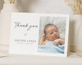 New Baby Boy Announcement Card, Baby Boy Thankyou Cards, Baby Thank You Baptism Cards, New Born Thank You, Baby Thank You With Photos