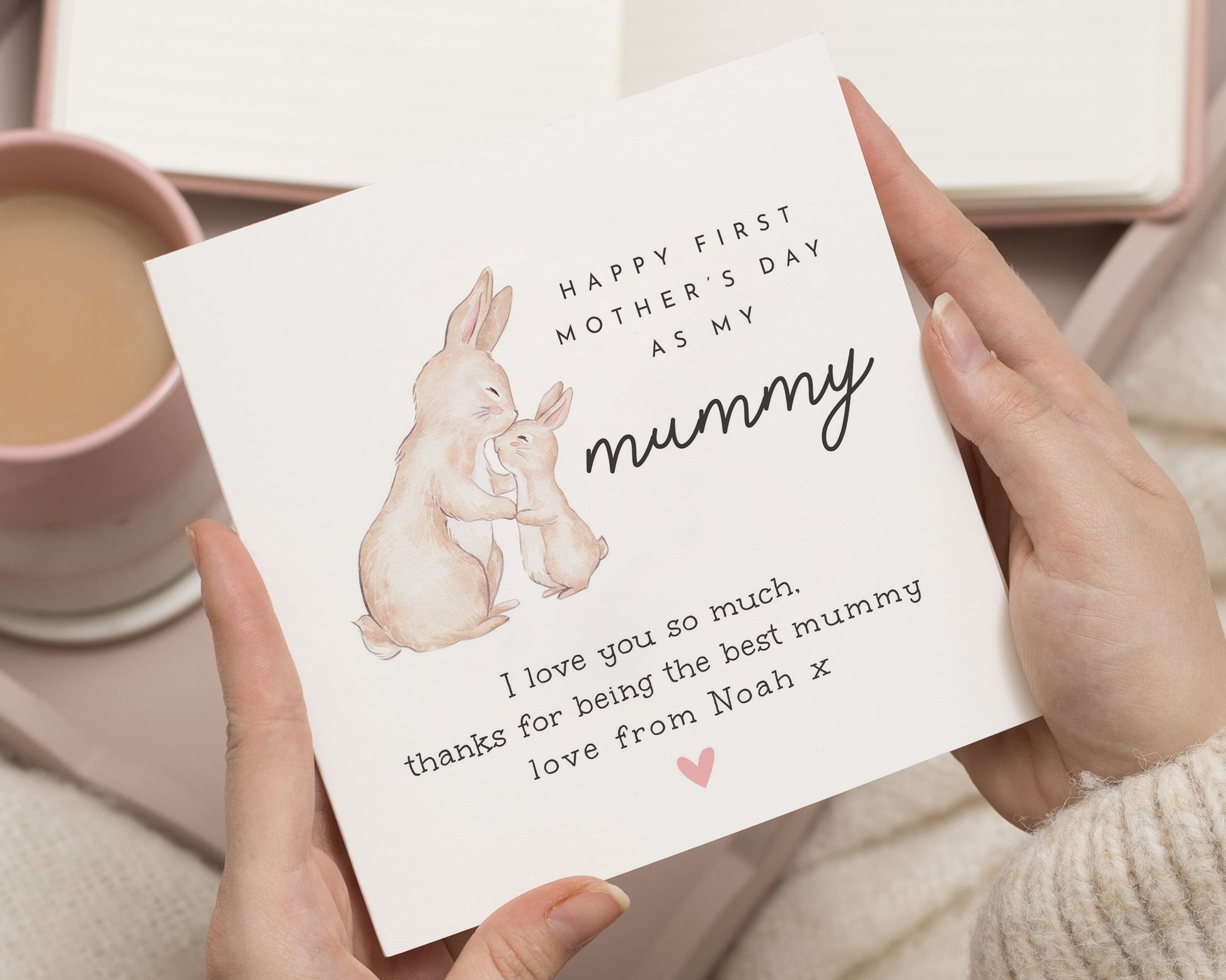 First Mothers Day Card, Mothers Day Card from Baby, Mummy Card, Personalised Mothers Day Card, Bunny Mothers Day Card, Cute Card