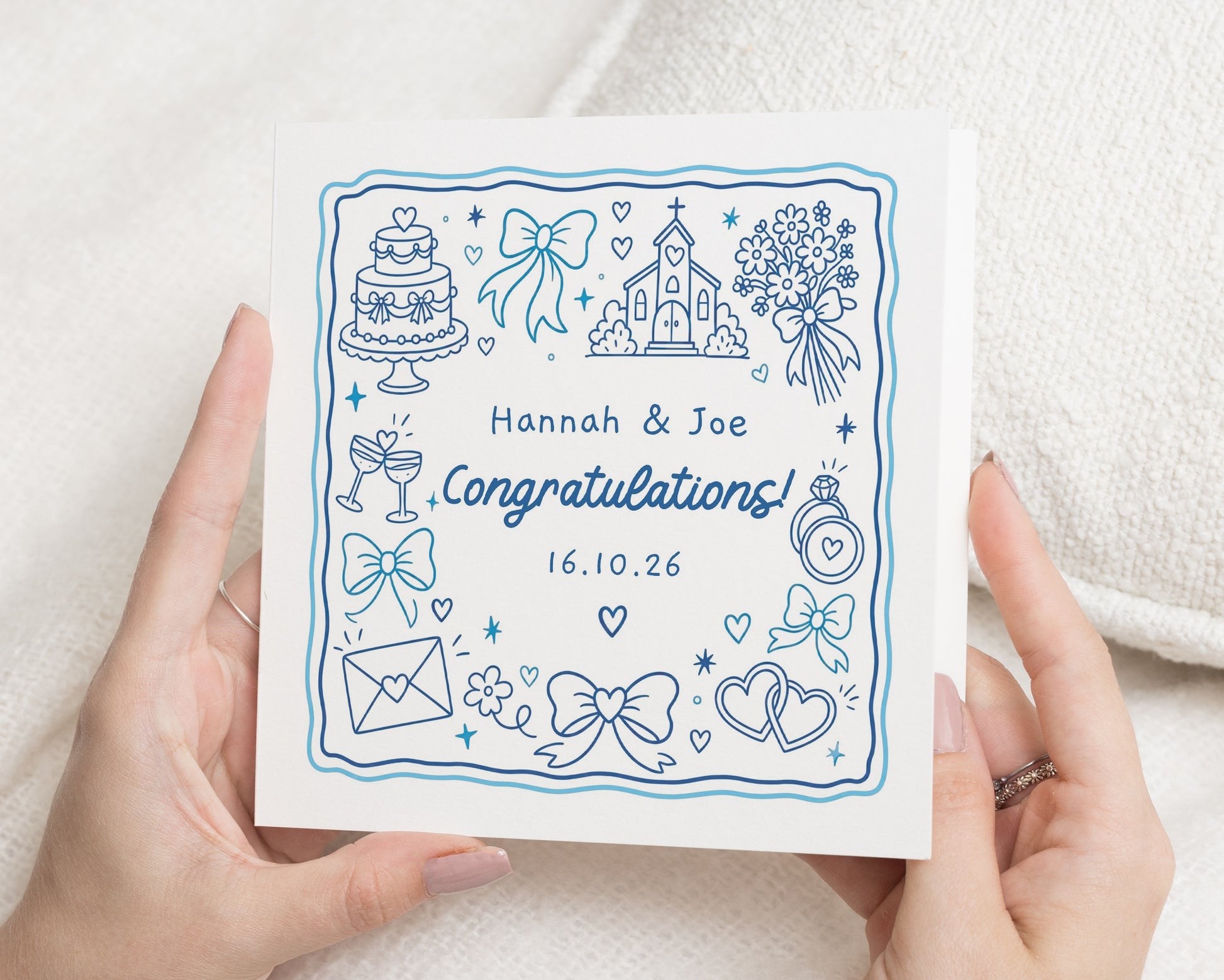 Wedding Card, Personalised Wedding Card, Congratulations Wedding Card, Wedding Day Card for Couple, Custom Wedding Card, Newlyweds Card