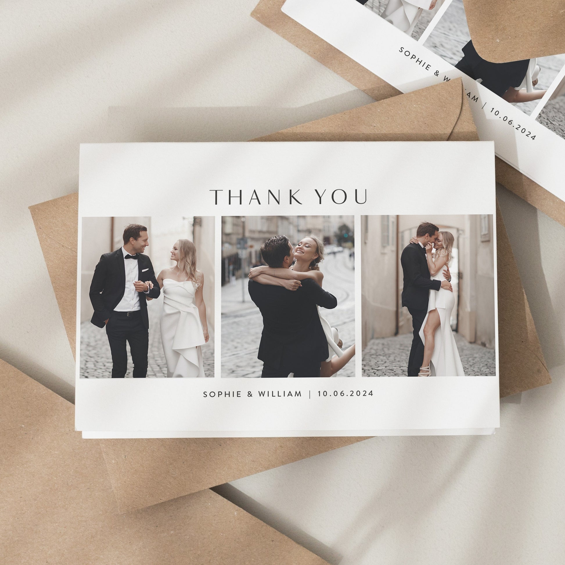 Wedding Photo Thank You Cards, Thank You Cards Wedding, Wedding Thank You, Thank You Wedding Card, Folded Wedding Card With Photo