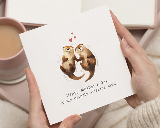 Mother's Day Card for Mum, Otter Mother's Day Card, Cute Mother's Day Card, Animal Mother's Day Card, Funny Card for Mum
