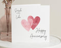 Anniversary Card, Personalised Anniversary Card, Custom Card for Couple, Heart Anniversary Card, Romantic Card for Him or Her