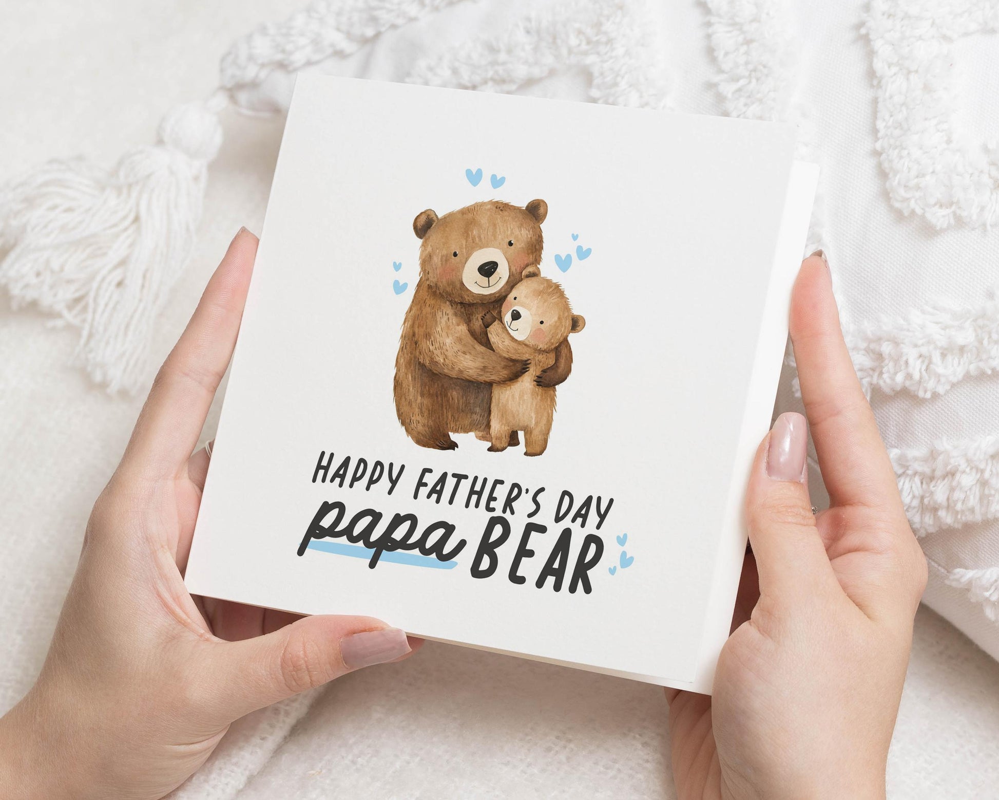 Fathers Day Card for Dad, Papa Bear Fathers Day Card, Cute Bear Card, Fathers Day Card from Kids, Fathers Day Card for Him