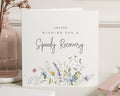 Speedy Recovery Card, Get Well Soon Card, Personalised Card for Her, Floral Get Well Card, Thinking of You Card, Custom Name Card