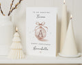 Christmas Card for Niece, Personalised Niece Christmas Card, Christmas Cards for Her, Custom Initial Bauble Card for Girl